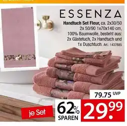 Zurbrüggen Essenza handtuch set fleur Angebot