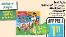 Edeka Ferdi Fuchs Mini-Salami, Würstchen oder Leberwurst Angebot