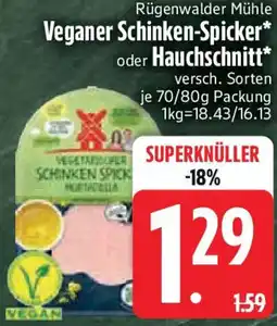 Edeka Rügenwalder Mühle Veganer Schinken-Spicker oder Hauchschnitt Angebot
