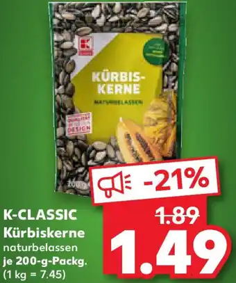 Kaufland K-CLASSIC Kürbiskerne Angebot