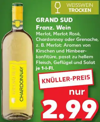 Kaufland GRAND SUD Franz. Wein Angebot
