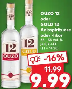 Kaufland OUZO 12 oder GOLD 12 Angebot