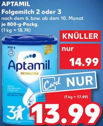Kaufland APTAMIL Folgemilch 2 oder 3 Angebot