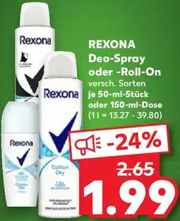 Kaufland REXONA Deo-Spray oder -Roll-On Angebot