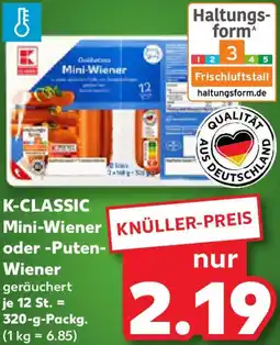 Kaufland K-CLASSIC Mini-Wiener oder -Puten-Wiener Angebot