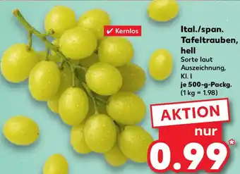 Kaufland Ital./span. Tafeltrauben, hell Angebot