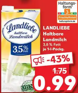 Kaufland LANDLIEBE Haltbare Landmilch Angebot