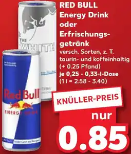 Kaufland RED BULL Energy Drink oder Erfrischungsgetränk Angebot