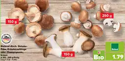 Kaufland Bioland dtsch. Shitake-Pilze, Kräuterseitlinge oder Champignons, braun Angebot