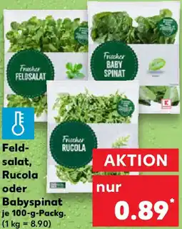Kaufland Feldsalat, Rucola oder Babyspinat Angebot