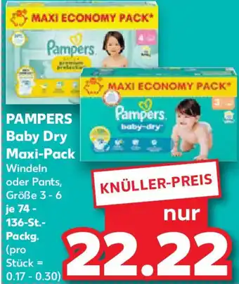 Kaufland PAMPERS Baby Dry Maxi-Pack Angebot