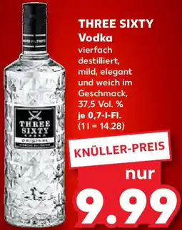 Kaufland THREE SIXTY Vodka Angebot