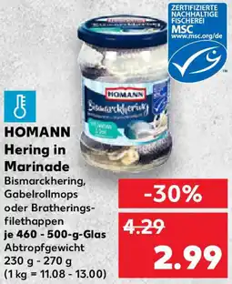 Kaufland HOMANN Hering in Marinade Angebot