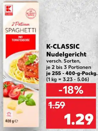 Kaufland K-CLASSIC Nudelgericht Angebot