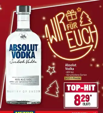 METRO Absolut vodka Angebot