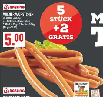 Marktkauf Rasting wiener würstchen Angebot