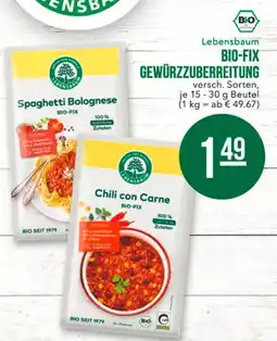 Marktkauf Lebensbaum spaghetti bolognese bio-fix Angebot