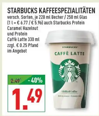 Marktkauf Starbucks kaffeespezialitäten protein caramel hazelnut Angebot