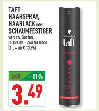 Marktkauf Schwarzkopf taft haarspray, haarlack oder schaumfestiger Angebot