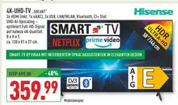 Marktkauf Hisense 4k-uhd-tv 58e6nt Angebot