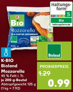 Kaufland K-BIO Bioland Mozzarella Angebot