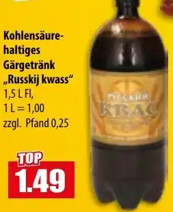 Mix Markt Kohlensäurehaltiges Gärgetränk „Russkij kwass" Angebot