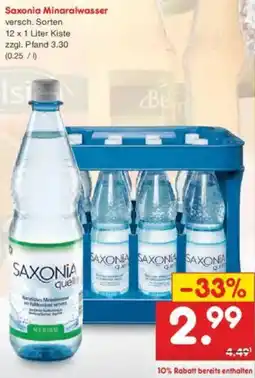 Netto Marken-Discount Saxonia Minaralwasser Angebot