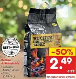 Netto Marken-Discount Buchen Grillholzkohle Angebot