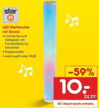 Netto Marken-Discount star LED Stehleuchte mit Sound Angebot
