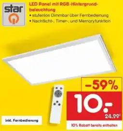 Netto Marken-Discount Star LED Panel mit RGB-Hintergrundbeleuchtung Angebot