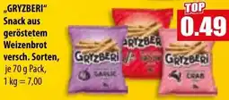 Mix Markt GRYZBERI Snack aus geröstetem Weizenbrot Angebot