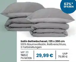Edeka SCHIESSER Satin Bettwäscheset, 135 x 200 cm Angebot