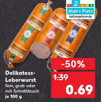 Kaufland Delikatess- Leberwurst Angebot