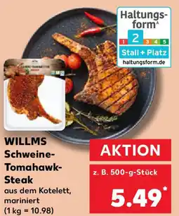 Kaufland WILLMS Schweine- Tomahawk- Steak Angebot