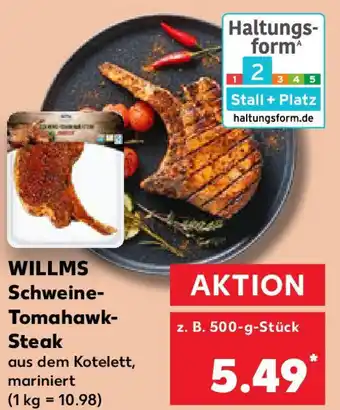Kaufland WILLMS Schweine- Tomahawk- Steak Angebot