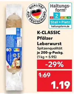 Kaufland K-CLASSIC Pfälzer Leberwurst Angebot