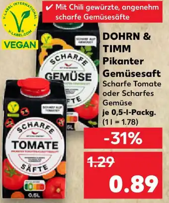 Kaufland DOHRN & TIMM Pikanter Gemüsesaft Angebot
