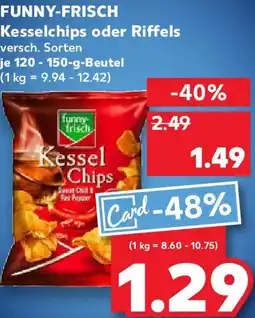 Kaufland FUNNY-FRISCH Kesselchips oder Riffels Angebot