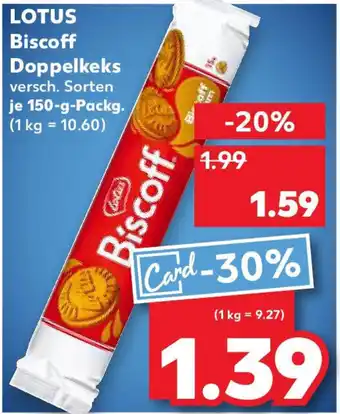 Kaufland LOTUS Biscoff Doppelkeks Angebot