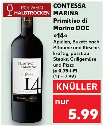 Kaufland CONTESSA MARINA Primitivo di Marina DOC 14 Angebot