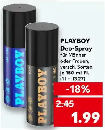 Kaufland PLAYBOY Deo-Spray Angebot