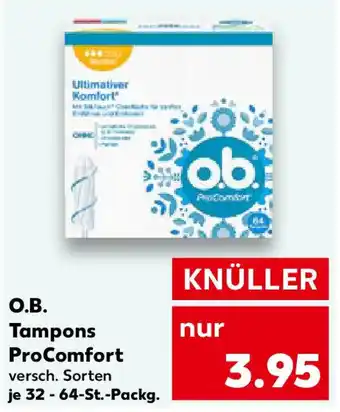 Kaufland O.B. Tampons ProComfort Angebot