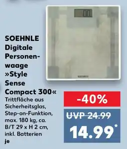 Kaufland SOEHNLE Digitale Personen- waage Style Sense Compact 300 Angebot