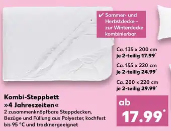 Kaufland LIV BO Kombi-Steppbett 4 Jahreszeiten Angebot