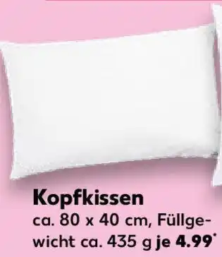 Kaufland LIV BO Kopfkissen Angebot