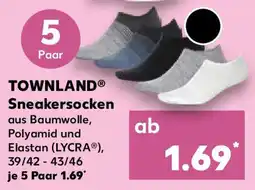 Kaufland TOWNLAND Sneakersocken Angebot