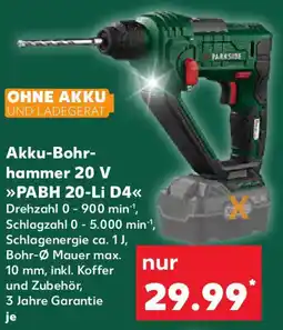 Kaufland PARKSIDE Akku-Bohr- hammer 20 V PABH 20-Li D4 Angebot