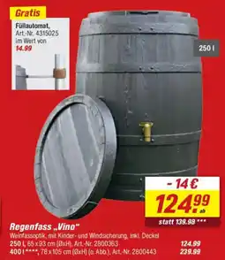 toom Baumarkt Regenfass „Vino" Angebot