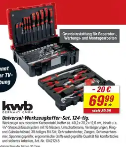 toom Baumarkt kwb Universal-Werkzeugkoffer-Set, 124-tlg. Angebot