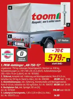 toom Baumarkt toom PKW-Anhänger „,AN 750-13" Angebot